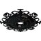Ekena Millwork Orleans Ceiling Medallion (Fits Canopies up to 8 1/4"), 38 3/8"OD x 6 5/8"ID x 2 7/8"P, Black Pearl CM38OLBPS - alternate 4
